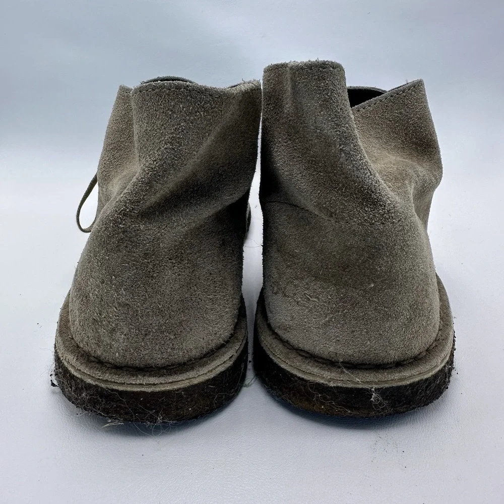 Clarks Originals Desert Chukka Leather Boots Ankle  US 10.5 M Natural Crepe Sole